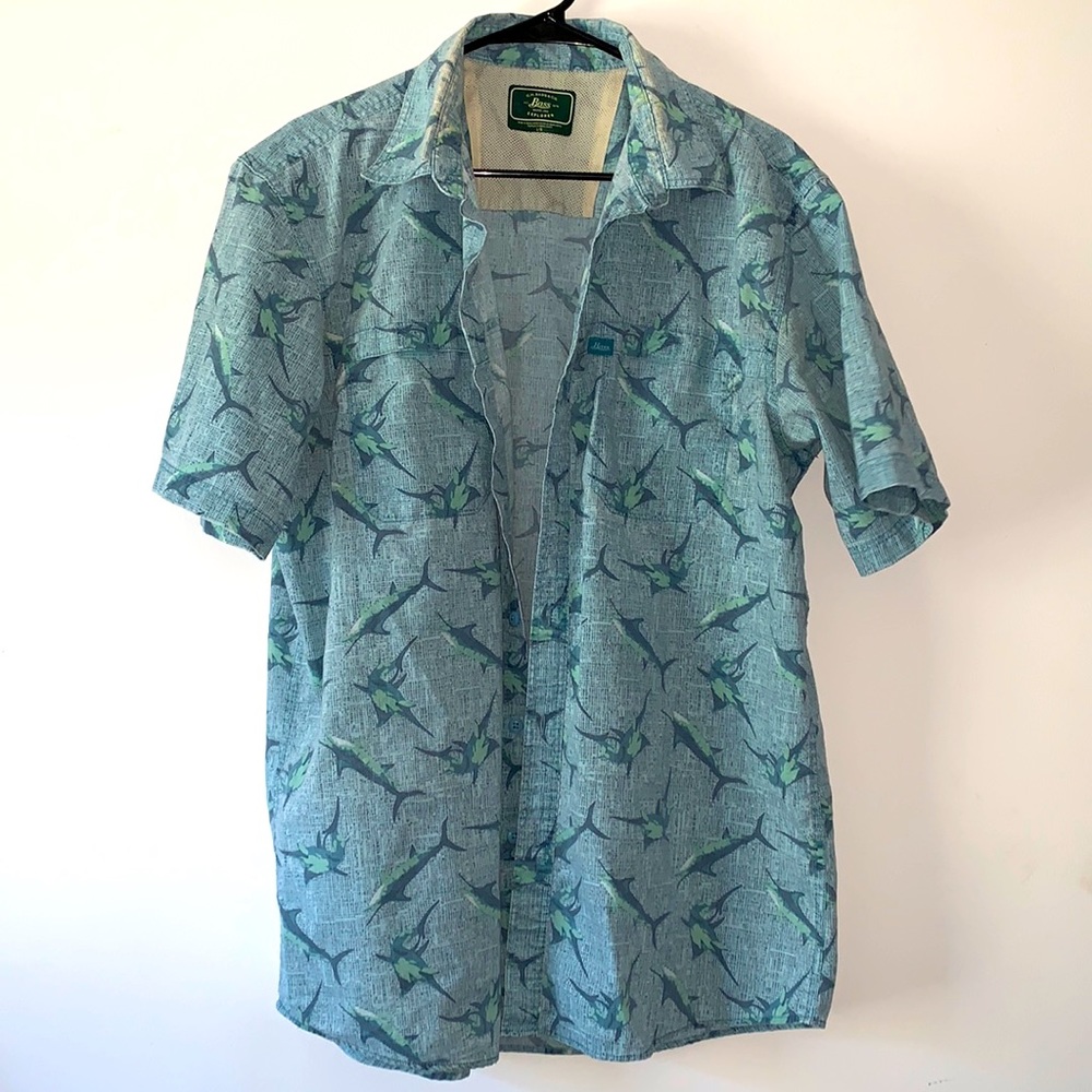 G.H. Bass & CO. | Casual Short Sleeve Button Down | Hawaiian | Swordfish | Men’s